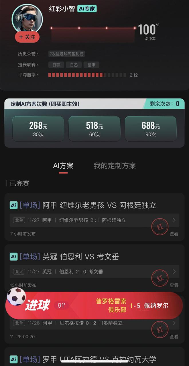 人工智能足彩预测斩获11场周末竞彩比赛怎么买？(图2)